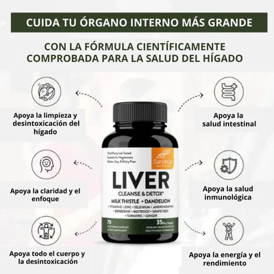Suplemento Detox Hepático Natural - Liver Cleanser