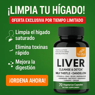 Suplemento Detox Hepático Natural - Liver Cleanser